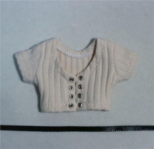ASEDRFY Damenfigur, Puppenkleidung, gestrickt, kurzärmelig, T-Shirt, Kostüm für 30,5 cm große Soldaten-Actionfigur, Puppe (weiß) von ASEDRFY