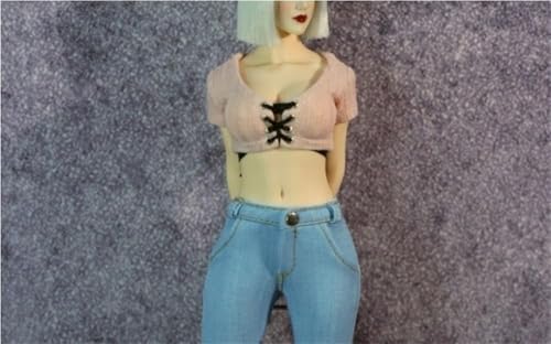 ASEDRFY Damenfigur, Puppenkleidung, gestrickt, kurzärmelig, T-Shirt, Kostüm für 30,5 cm große Soldaten-Actionfigur, Puppe (weiß) von ASEDRFY