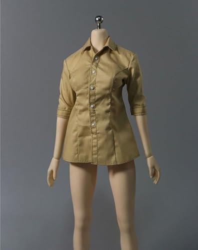 ASEDRFY Damenfigur im Maßstab 1/6, Puppenkleidung, Hemd, Kleid, Kostüm für 30,5 cm große Soldatinnen, Actionfigur, Puppe (braun) von ASEDRFY