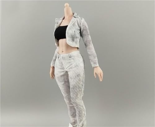 ASEDRFY Damenfigur im Maßstab 1/6, Puppenkleidung, Jacke, Hose, Unterwäsche, Kostüm für 30,5 cm große Soldatinnen, Actionfigur, Puppe (schwarz) von ASEDRFY