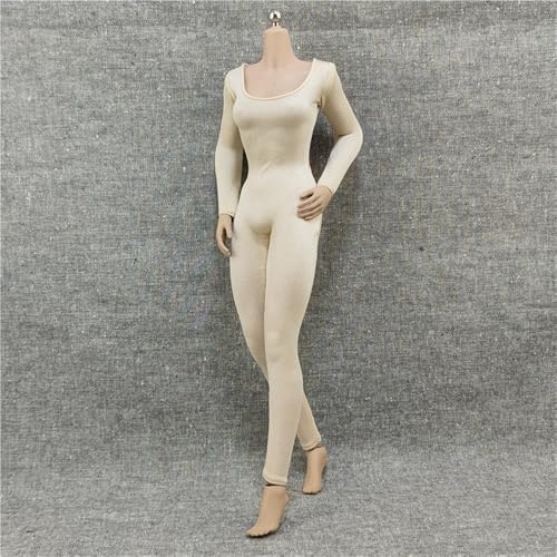 ASEDRFY Damenfigur im Maßstab 1/6, Puppenkleidung, Overall, langärmelig, Hemd, Kostüm für 30,5 cm große Soldatinnen, Actionfigur, Puppe (gelb) von ASEDRFY