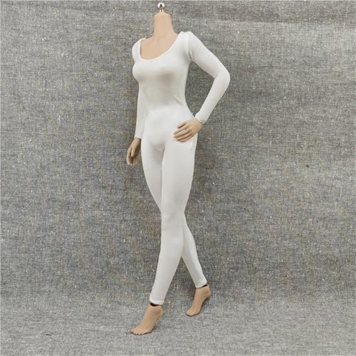 ASEDRFY Damenfigur im Maßstab 1/6, Puppenkleidung, Overall, langärmelig, Hemd, Kostüm für 30,5 cm große Soldatinnen, Actionfigur, Puppe (gelb) von ASEDRFY
