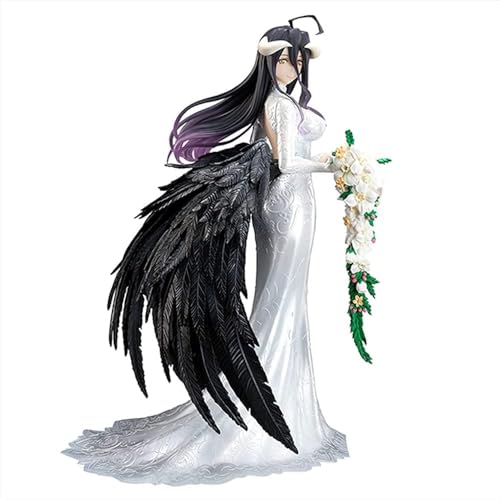 ASEDRFY Ecchi Figure Anime Figure Overlord -Albedo- 1/7 Wedding Ver. Action Figure Model Collection Doll Toy Statue Decor 26cm/10,2 Pollici von ASEDRFY