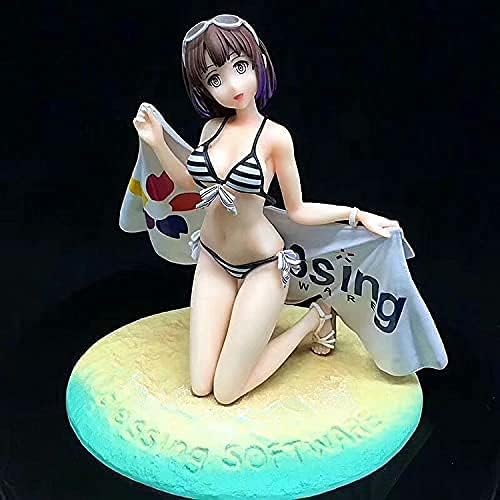 ASEDRFY Exquisite Anime-Figuren, 20 cm, limitierte Auflage, kniender Katou-Megumi-Position, Badeanzug, Ver. 1/7 Figur, Ornamente, hübsches Mädchen, PVC-Actionfigur, Sammlerstück, Modell, Spielzeug von ASEDRFY