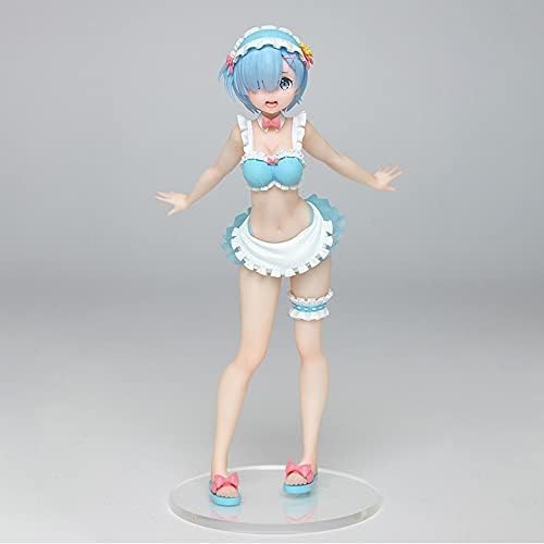 ASEDRFY - Figura de anime para niña, edición limitada, anime japonés, re:vida en un mundo diferente de cero, EXQ Rem, traje de baño, de pie, cifras de acción de PVC, modelo de juguete para von ASEDRFY