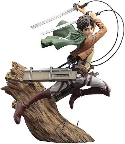 ASEDRFY Levi, Eren, Figura de acci?n de estilo de batalla de tronco de ?rbol, figura de anime, figura de personajes de PVC, colecci?n de estatua de PVC, regalo 9.8 (Eren) von ASEDRFY
