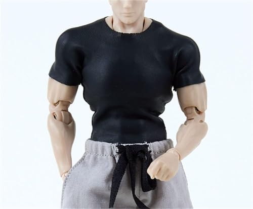 ASEDRFY Männerkleidung im Maßstab 1:12, Figurenpuppenkleidung, kurzärmeliges T-Shirt, Kostüm für 15,2 cm große Soldaten, Actionfigur-Puppe von ASEDRFY