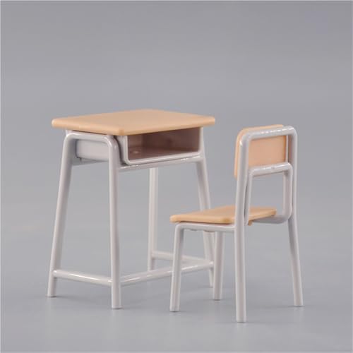 ASEDRFY Miniatur-Schul-Schreibtischstuhl, Maßstab 1:12, Klassenzimmer, Schulzubehör, für 15,2 cm nahtlose Actionfigur-Puppe ASEDRFY Miniatur-Schul-Schreibtischstuhl, Maßstab 1:12, Klassenzimmer, Schulzubehör, für 15,2 cm nahtlose Actionfigur-Puppe von ASEDRFY