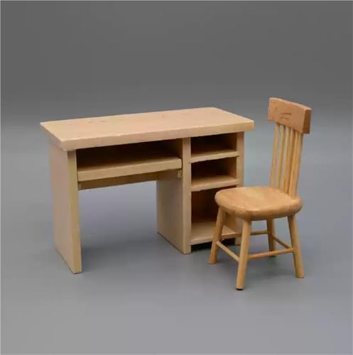 ASEDRFY Miniatur-Wohnmöbel im Maßstab 1:12, Schule, Holztisch und Stuhl, Modell, Klassenzimmer-Zubehör für 15,2 cm nahtlose Actionfigur-Puppe ASEDRFY Miniatur-Wohnmöbel im Maßstab 1:12, Schule, Holztisch und Stuhl, Modell, Klassenzimmer-Zubehör für 15,2 cm nahtlose Actionfigur-Puppe von ASEDRFY