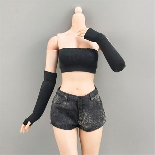 ASEDRFY Puppenkleidung im Maßstab 1/6, ärmellos, Unterwäsche, Handärmel, Kostüm für 30,5 cm große Soldatinnen, Actionfigur, Puppe (grau) von ASEDRFY