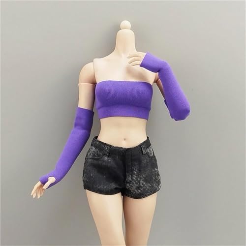 ASEDRFY Puppenkleidung im Maßstab 1/6, ärmellos, Unterwäsche, Handärmel, Kostüm für 30,5 cm große Soldatinnen, Actionfigur, Puppe (grau) von ASEDRFY