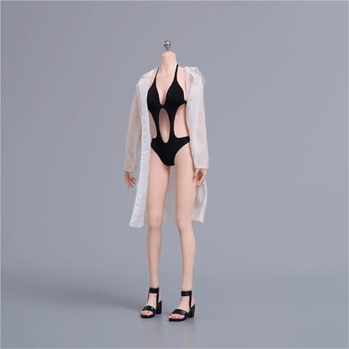 ASEDRFY Puppenkleidung im Maßstab 1/6, lange Jacke, Badeanzug, Sandalen, Kleidung, Kostüm für 30,5 cm große weibliche Actionfiguren, Zubehör, Puppe (mehrfarbig) von ASEDRFY