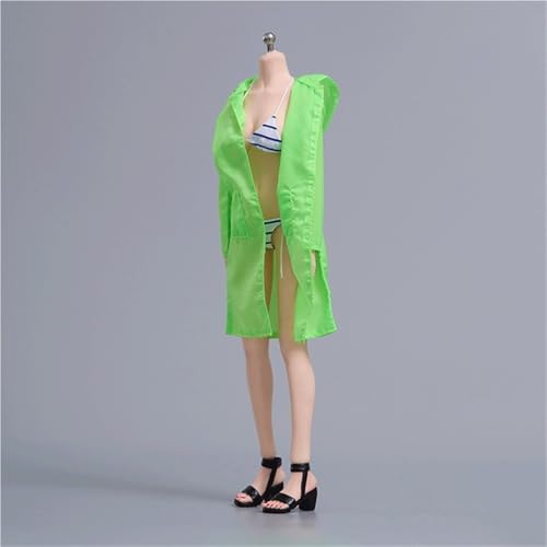 ASEDRFY Puppenkleidung im Maßstab 1/6, lange Jacke, Unterwäsche, Sandalen, Kleidung, Kostüm für 30,5 cm große weibliche Actionfiguren, Zubehör, Puppe (blau) von ASEDRFY