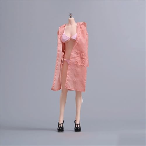 ASEDRFY Puppenkleidung im Maßstab 1/6, lange Jacke, Unterwäsche, Sandalen, Kleidung, Kostüm für 30,5 cm große weibliche Actionfiguren, Zubehör, Puppe (blau) von ASEDRFY