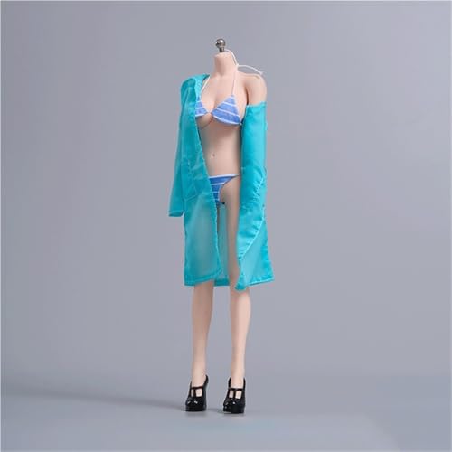 ASEDRFY Puppenkleidung im Maßstab 1/6, lange Jacke, Unterwäsche, Sandalen, Kleidung, Kostüm für 30,5 cm große weibliche Actionfiguren, Zubehör, Puppe (blau) von ASEDRFY