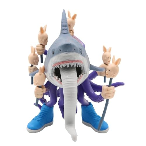 ASEDRFY Shark, Stick Man Figure, Standing Shark, Stick Man Anime Figures 16cm/6.3inch Anime Game Character Statue Model Desktop Handicrafts Gifts (c) von ASEDRFY