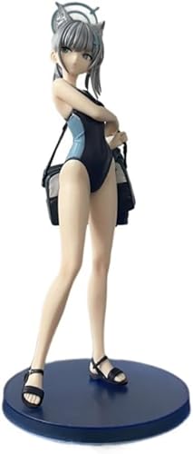 ASEDRFY Sunaookami Shiroko-Figur aus PVC, umweltfreundliche Materialien, geeignet für Zuhause, Büro, Schreibtisch, dekorative Ornamente, 23 cm, Blau von ASEDRFY