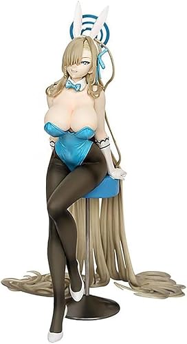 ASEDRFY Toshihiko Asun Bunny Girl Figur aus PVC, umweltfreundliche Materialien, geeignet für Zuhause, Büro, Schreibtisch, dekorative Ornamente, Spielzeug, 28 cm, Blau von ASEDRFY