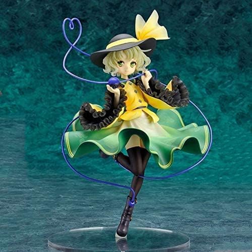 Anime Touhou Project Komeiji Koishi Niedliches Mädchen Stehende Haltungskollektion Desktop-Modell Ornamente Zwei Dimensionen Figur Dekorationen PVC Geburtstagsgeschenk 20 cm von ASEDRFY