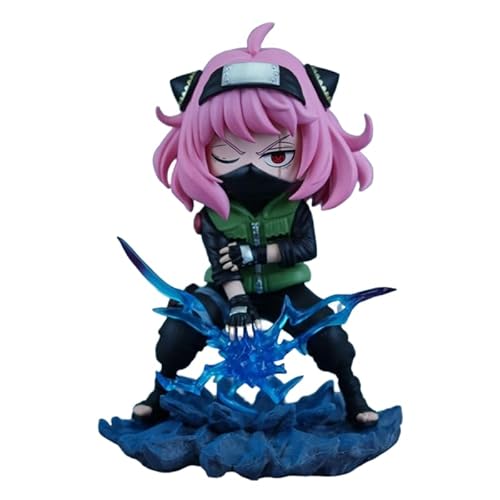 Anya Figure,‌ Q Version Replacement Face Anya Forger‌ Action Figures 19cm/7.5inch PVC Character Cosplay Model Collectible Handicrafts Gift (c) von ASEDRFY