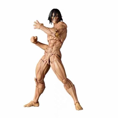 Eren Figure, Fighting ‌Replacement Face Eren Yeager‌ Anime Figures 16cm/6.3inch Handmade Cosplay PVC Model Souvenirs for Anime Fans Gifts von ASEDRFY