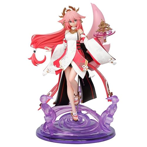 Genshin Impact Figures, Yae Miko Action Figure Statue 25cm/9.8inch Detachable PVC Character Figurine Cosplay Model Ornaments Collectible Gift von ASEDRFY