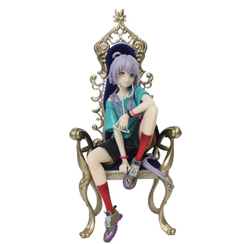 Luo Tianyi Figure, Throne Dress Luo Tianyi Action Figures 20cm/7.9inch Handmade PVC Character Statue Model Desktop Decoration Ornament Gifts (Blue) von ASEDRFY