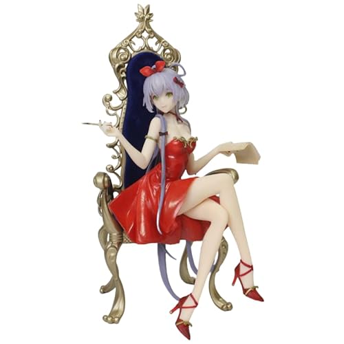 Luo Tianyi Figure, Throne Dress Luo Tianyi Action Figures 20cm/7.9inch Handmade PVC Character Statue Model Desktop Decoration Ornament Gifts (Blue) von ASEDRFY