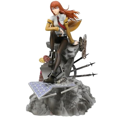 Makise Kurisu Figure, Sitting Makise Kurisu Action Figures 25cm/9.8inch PVC Handmade PVC Character Model Statue Collectible Craft Gift von ASEDRFY