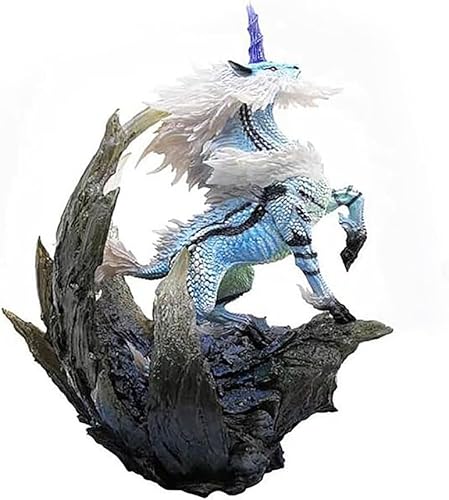 Monsterjäger-Kirin-Figur, PVC, umweltfreundliche Materialien, geeignet für Zuhause, Büro, Schreibtisch, dekorative Ornamente, 23 cm, Weiß von ASEDRFY