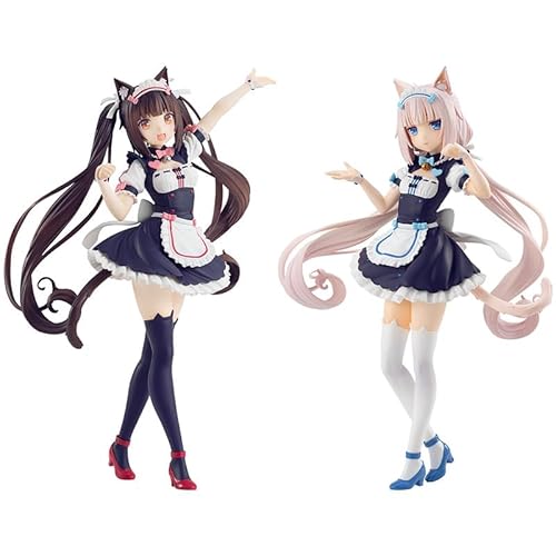 NEKOPARA Figures, Vanilla Chocolate Figure Statue 20cm/8.7inch Asuna PVC Action Characters Dolls Decorations Collectible Anime Gifts (2PCS) von ASEDRFY