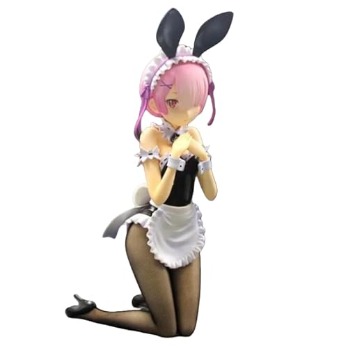Rem, Ram Figure,‌ Kneeling Action Figures 30cm/11.8inch Handmade Model Game Character Statue Collection Decoration for Anime Fans Gift (a) von ASEDRFY