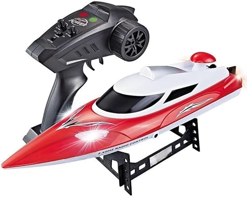 mclxtoys Barco RC, Barco De Control Remoto De Alta Velocidad Refrigerado por Agua, Barco Eléctrico Con Luces De Vela Nocturna, Equipado Con Batería, Velocidad 35 KM/H. von ASEDRFY