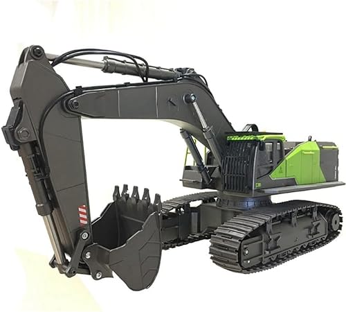 mclxtoys Excavadora de aleación Con Control Remoto, 1/14 a Escala Completa, 2,4 GHz, vehículo de ingeniería de rotación Infinita Con accionamiento por Tornillo y Control Remoto de veintidós Canales. von ASEDRFY