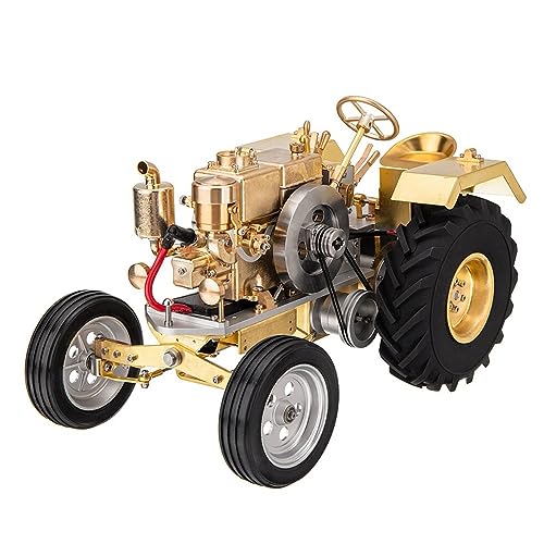ASEDVG Benzin-Traktor-Modell, Vierrad-Handheld-Diesel-Dampflokomotiv, Spielzeug von ASEDVG