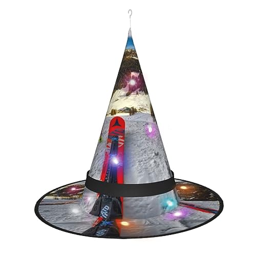 ASEELO Hexenhut Winter Skifahren Halloween Hexenhut für Halloween Kostüm Verkleidung Zubehör von ASEELO