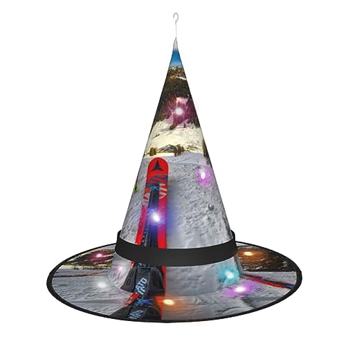 ASEELO Hexenhut Winter Skifahren Halloween Hexenhut für Halloween Kostüm Verkleidung Zubehör von ASEELO