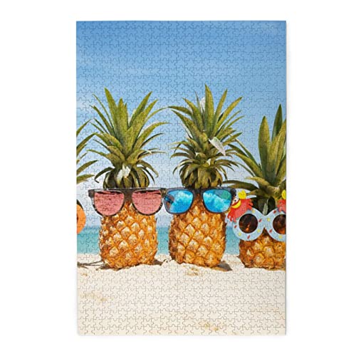 Ocean Beach Ananas Puzzles sind geeignet für Erwachsene und Jungen und Mädchen. 1000-teiliges Puzzle von ASEELO