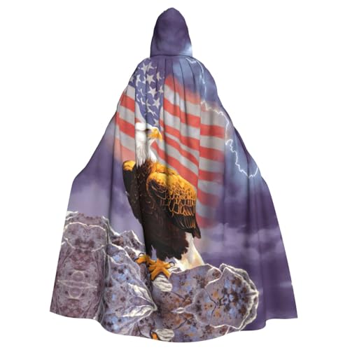ASFgda Mittelalterlicher Kapuzenumhang mit Adler und USA-Flagge, Renaissance-Umhang, Unisex, mit Kapuze, Halloween, Weihnachten, Kostüme, Party-Umhang ASFgda Mittelalterlicher Kapuzenumhang mit Adler und USA-Flagge, Renaissance-Umhang, Unisex, mit Kapuze, Halloween, Weihnachten, Kostüme, Party-Umhang von ASFgda