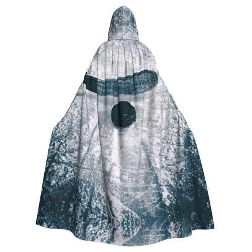 ASFgda Mittelalterlicher Kapuzenumhang mit Hockey-Motiv, Renaissance-Umhang, Unisex, mit Kapuze, Halloween, Weihnachten, Kostüme, Party-Umhang von ASFgda