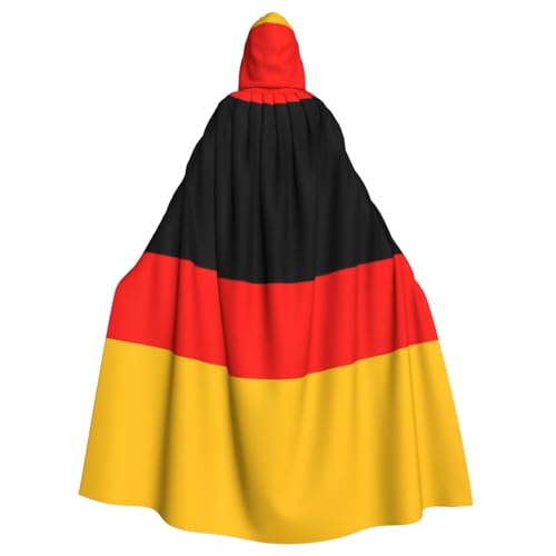 ASFgda Mittelalterlicher Umhang mit Deutschland-Flagge, Renaissance-Umhang, Unisex, mit Kapuze, Halloween, Weihnachten, Kostüme, Party-Umhang ASFgda Mittelalterlicher Umhang mit Deutschland-Flagge, Renaissance-Umhang, Unisex, mit Kapuze, Halloween, Weihnachten, Kostüme, Party-Umhang von ASFgda
