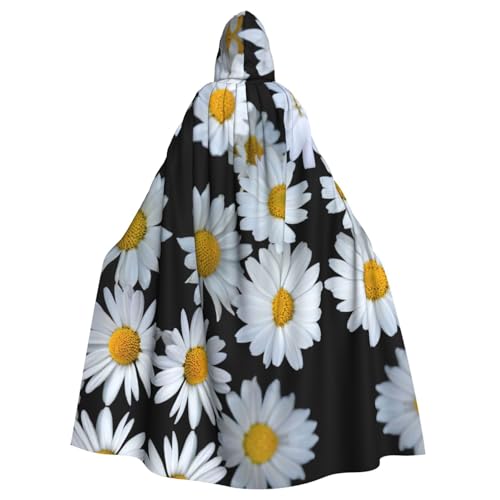 ASFgda Mittelalterlicher Umhang mit Kapuze, Gänseblümchen, weißer Druck, Renaissance-Umhang, Unisex, mit Kapuze, Halloween, Weihnachten, Kostüme, Party-Umhang ASFgda Mittelalterlicher Umhang mit Kapuze, Gänseblümchen, weißer Druck, Renaissance-Umhang, Unisex, mit Kapuze, Halloween, Weihnachten, Kostüme, Party-Umhang von ASFgda