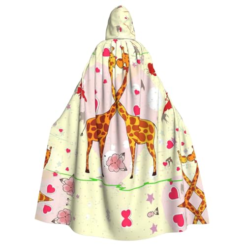 ASFgda Mittelalterlicher Umhang mit Kapuze, Giraffe, Herz, Blume, Schmetterling, Renaissance-Umhang, Unisex, mit Kapuze, Halloween, Weihnachten, Kostüme, Party-Umhang ASFgda Mittelalterlicher Umhang mit Kapuze, Giraffe, Herz, Blume, Schmetterling, Renaissance-Umhang, Unisex, mit Kapuze, Halloween, Weihnachten, Kostüme, Party-Umhang von ASFgda
