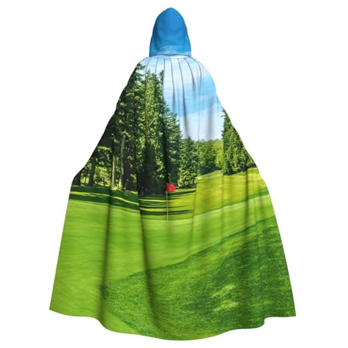 ASFgda Mittelalterlicher Umhang mit Kapuze, Golfplatz, Rasendruck, Renaissance-Umhang, Unisex, mit Kapuze, Halloween, Weihnachten, Kostüme, Party-Umhang von ASFgda