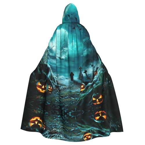 ASFgda Mittelalterlicher Umhang mit Kapuze, Horror-Kürbis-Friedhofsdruck, Renaissance-Umhang, Unisex, mit Kapuze, Halloween, Weihnachten, Kostüme, Party-Umhang ASFgda Mittelalterlicher Umhang mit Kapuze, Horror-Kürbis-Friedhofsdruck, Renaissance-Umhang, Unisex, mit Kapuze, Halloween, Weihnachten, Kostüme, Party-Umhang von ASFgda