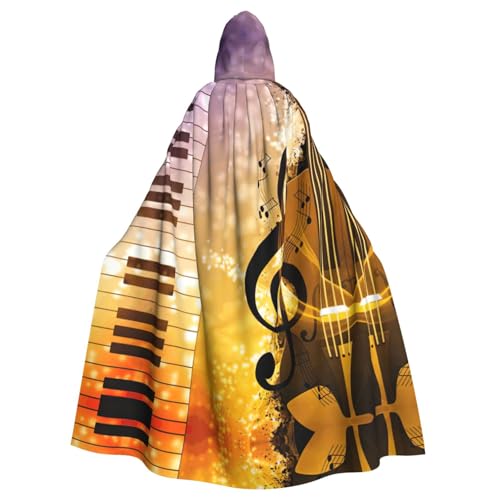 ASFgda Mittelalterlicher Umhang mit Kapuze, Klavier, Violine, Musiknoten, Renaissance-Umhang, Unisex, mit Kapuze, Halloween, Weihnachten, Kostüme, Party-Umhang ASFgda Mittelalterlicher Umhang mit Kapuze, Klavier, Violine, Musiknoten, Renaissance-Umhang, Unisex, mit Kapuze, Halloween, Weihnachten, Kostüme, Party-Umhang von ASFgda