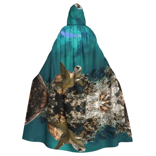 ASFgda Mittelalterlicher Umhang mit Kapuze, Meeresschildkröten-Druck, Renaissance-Umhang, Unisex, mit Kapuze, Halloween, Weihnachten, Kostüme, Party-Umhang ASFgda Mittelalterlicher Umhang mit Kapuze, Meeresschildkröten-Druck, Renaissance-Umhang, Unisex, mit Kapuze, Halloween, Weihnachten, Kostüme, Party-Umhang von ASFgda