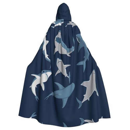 ASFgda Mittelalterlicher Umhang mit Kapuze, Ozeanhai-Druck, Renaissance-Umhang, Unisex, mit Kapuze, Halloween, Weihnachten, Kostüme, Party-Umhang ASFgda Mittelalterlicher Umhang mit Kapuze, Ozeanhai-Druck, Renaissance-Umhang, Unisex, mit Kapuze, Halloween, Weihnachten, Kostüme, Party-Umhang von ASFgda
