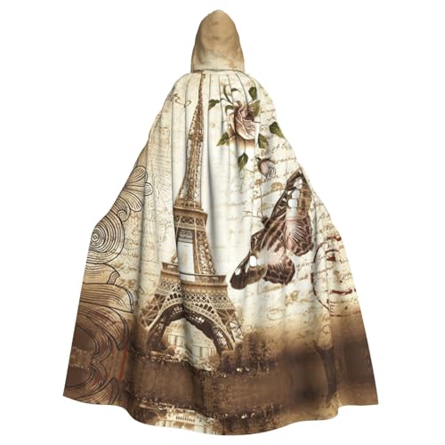 ASFgda Mittelalterlicher Umhang mit Kapuze, Pariser Eiffelturm-Druck, Renaissance-Umhang, Unisex, mit Kapuze, Halloween, Weihnachten, Kostüme, Party-Umhang ASFgda Mittelalterlicher Umhang mit Kapuze, Pariser Eiffelturm-Druck, Renaissance-Umhang, Unisex, mit Kapuze, Halloween, Weihnachten, Kostüme, Party-Umhang von ASFgda