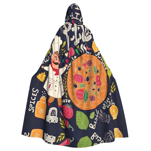 ASFgda Mittelalterlicher Umhang mit Kapuze, Pizza-Druck, Renaissance-Umhang, Unisex, mit Kapuze, Halloween, Weihnachten, Kostüme, Party-Umhang ASFgda Mittelalterlicher Umhang mit Kapuze, Pizza-Druck, Renaissance-Umhang, Unisex, mit Kapuze, Halloween, Weihnachten, Kostüme, Party-Umhang von ASFgda